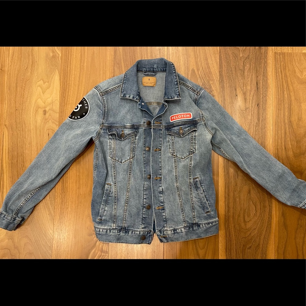 Peloton jean jacket. Size small, like new condition